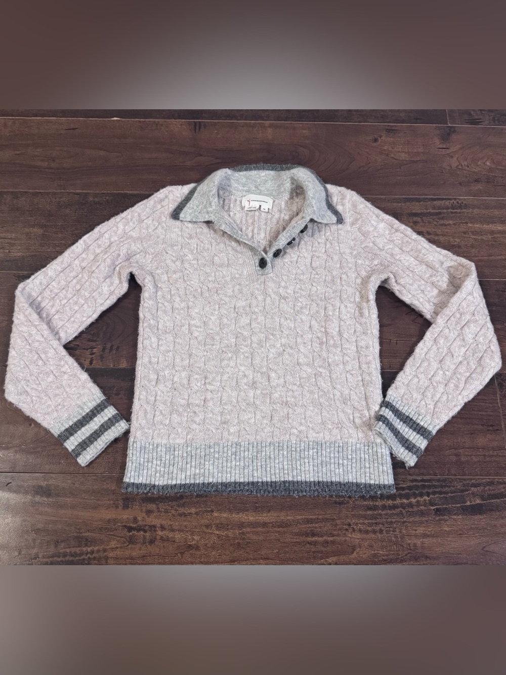 By Anthropologie Women’s Collared Cable Sweater XS